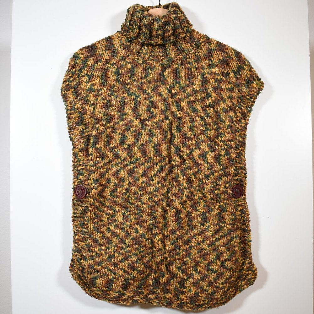 Hand Knit Pullover Sleeveless Poncho